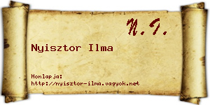 Nyisztor Ilma névjegykártya